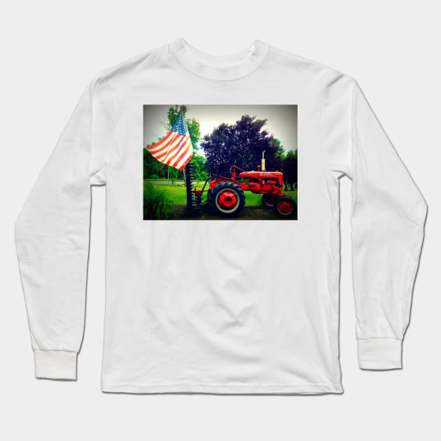 Farmall and Flag Long Sleeve T-Shirt by MAMMAJAMMA